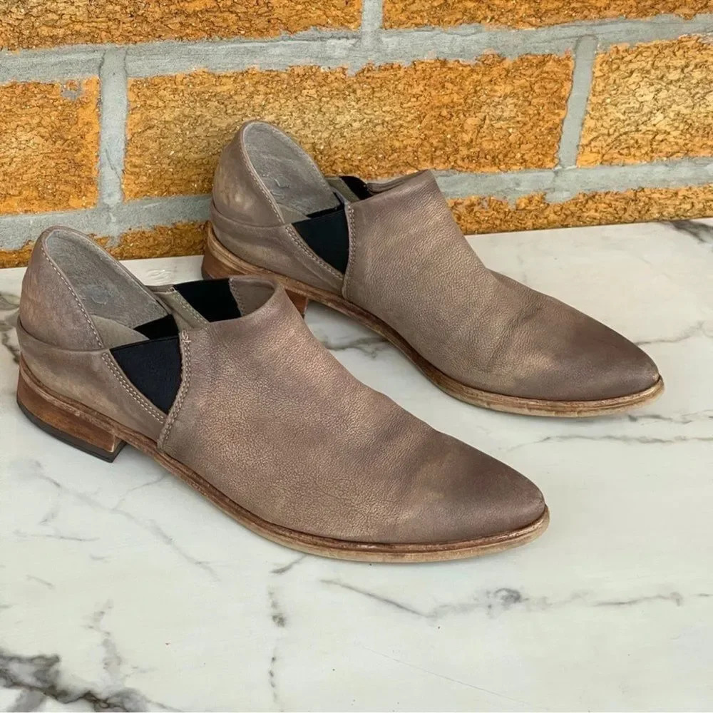 Free People Gray Azalea Ankle Bootie size 10.5